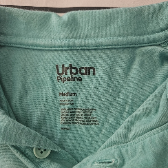 Urban Pipeline Boys Gradient Polo Shirt - Teal, White, Black - Picture 4 of 4